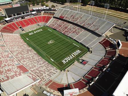 Carter-Finley Stadium where the NC Wolfpack plays